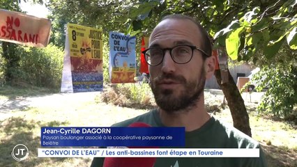 Le Journal - 21/08/2023 - "CONVOI DE L'EAU" / Les militants anti-bassines de passage en Touraine