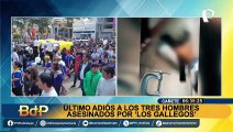 Triple homicidio en Cañete: en medio de protestas, dan último adiós a jóvenes asesinados por 'Los Gallegos'