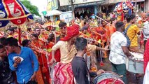 Video Story -बाणगंगा से कांवड़ लेकर नंगे पांव बूढ़ी माता मंदिर पहुंच किया भगवान शिव का अभिषेक