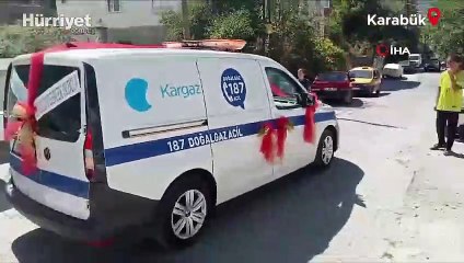 Doğalgaz firmasında çalışan damat gelini böyle almaya gitti