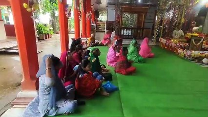 पुराने श्रीराम मंदिर प्रांगण में बह रही ज्ञान गंगा
