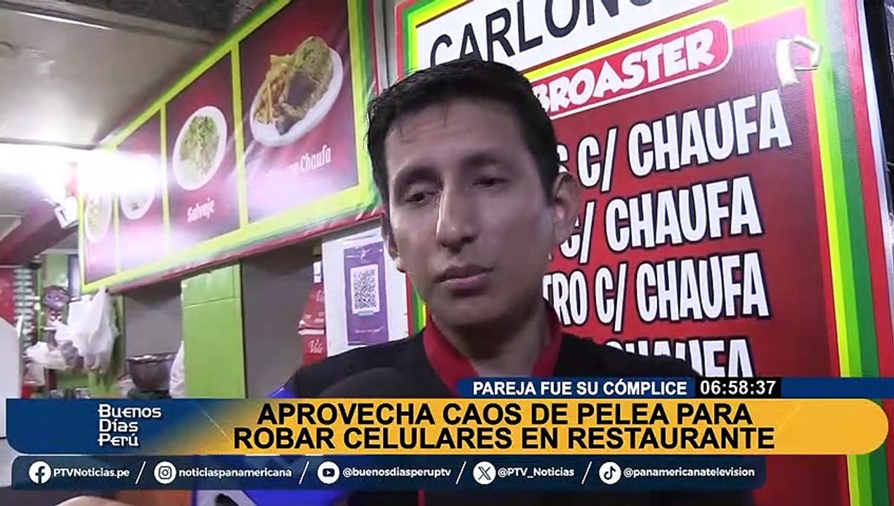 ¡Increíble! Familia aprovecha caos durante pelea en restaurante de SJM para robar celulares