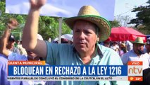 Transportistas bloquean la Quinta Municipal en rechazo al reordenamiento