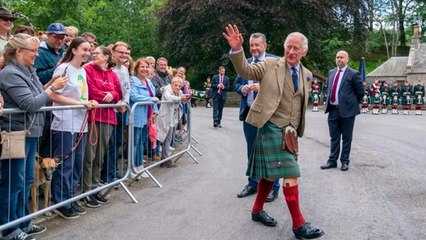 King Charles is welcomed in Balmoral today 