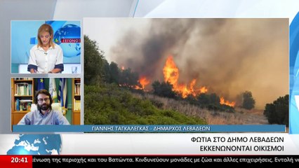 Ο Γιάννης Ταγκαλέγκας για τη φωτιά στο δήμο Λεβαδέων