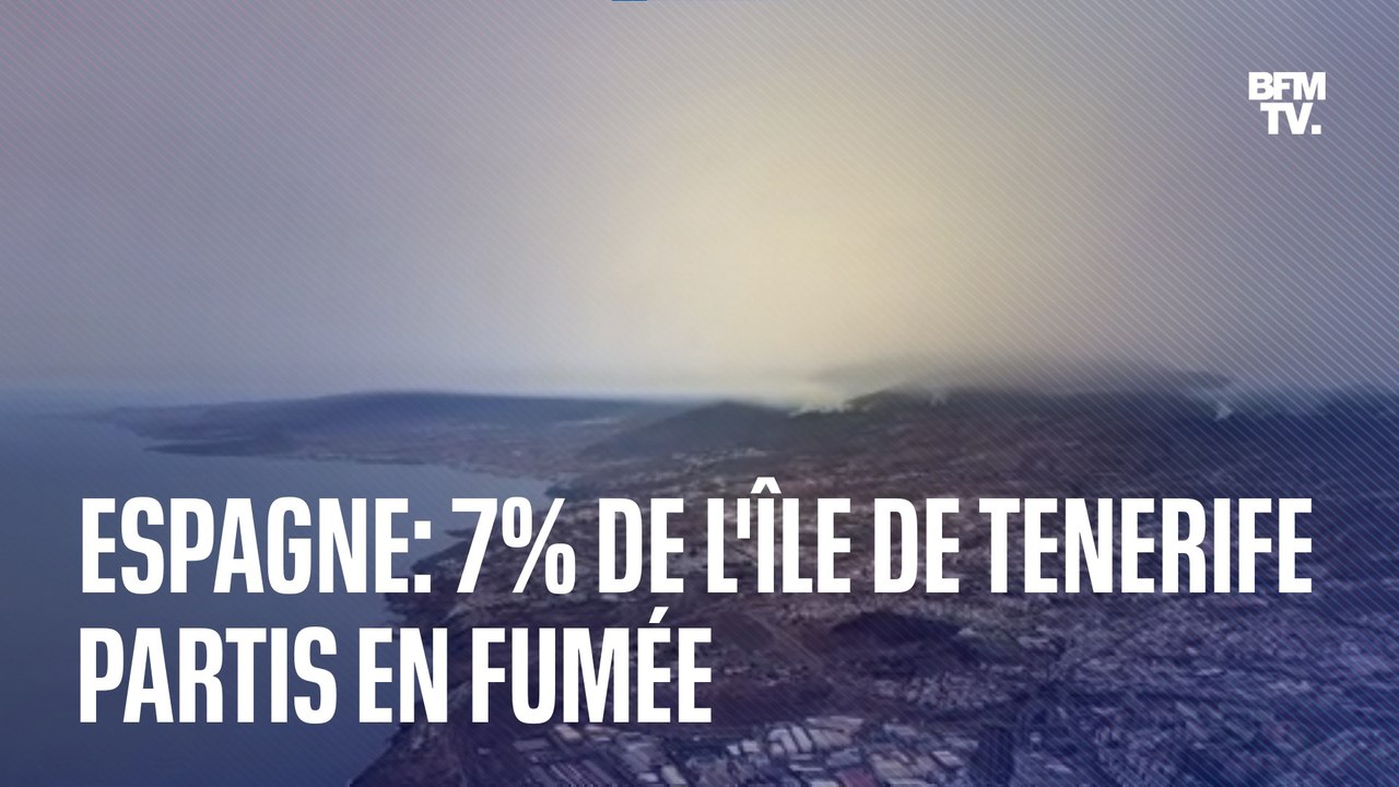 Espagne: 7% de l'île de Tenerife partis en fumée