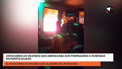Sofocaron un incendio que amenazaba con propagarse a viviendas en Puerto Iguazú