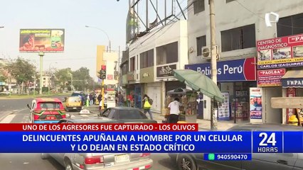 Los Olivos: apuñalan a hombre que se resistió al robo de su celular