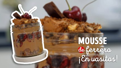 Aprende cómo hacer este delicioso MOUSSE de Ferrero ¡En vasitos!