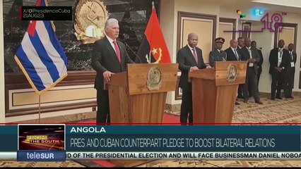 Cuban President held official talks with his Angolan counterpart and a meeting with collaborators