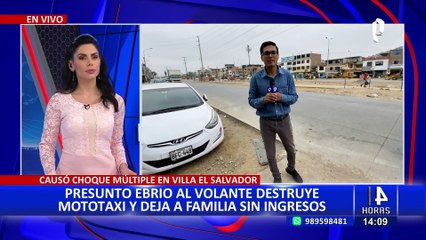 VES: conductor en presunto estado de ebriedad destruye mototaxi de una familia