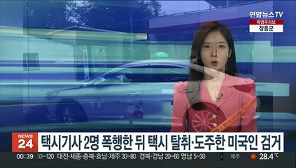 택시기사 2명 폭행한 뒤 택시 탈취·도주한 미국인 검거