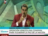 Pdte. Maduro destaca conspiración de la oposición venezolana para vulnerar la paz de la nación