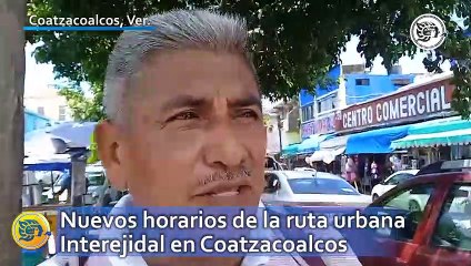 Estos serán los nuevos horarios de la ruta urbana Interejidal en Coatzacoalcos