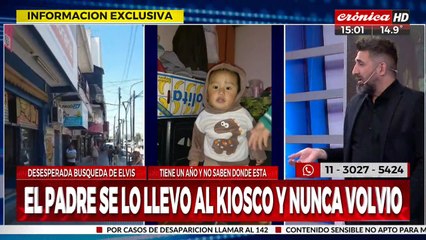 Desesperada búsqueda de Elvis: tiene un año y no saben donde está