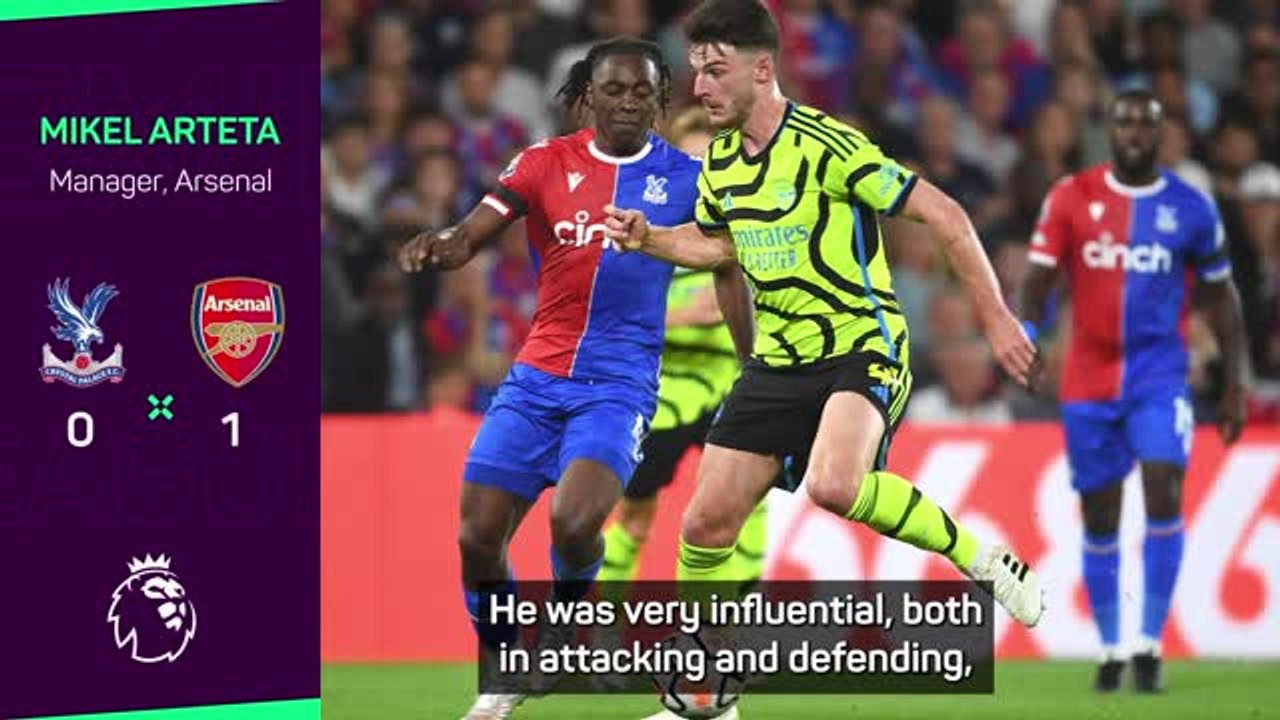 Rice 'bossed the midfield' - Arteta
