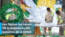 Comienza la instalación de luminarias para las fiestas patrias en el Zócalo de la CDMX