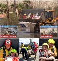 Cathedral City in chaos: Elderly residents are scooped up by JCB tractor and driven to safety across roads destroyed by storm Hilary - as California begins to clean up after historic rainfall battered state