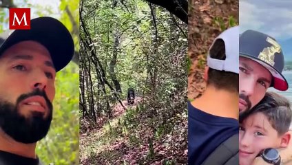 Poncho de Nigris y su hijo son perseguidos por un oso en montaña de Nuevo León