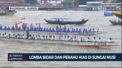 Meriahkan 17-an! Lomba Bidar dan Perahu Hias di Sungai Musi