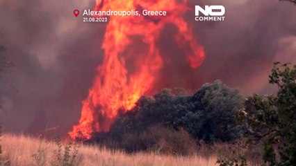 Yunanistan'da yangın Batı Trakya'da köylere kadar ulaştı