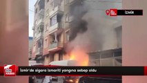 İzmir'de sigara izmariti yangına sebep oldu