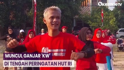 Kemunculan Ganjar 'KW Sedot Perhatian Warga di Peringatan HUT Ke-78 RI