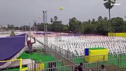 కృష్ణా జిల్లా: సినిమా సెట్టింగ్ లను తలపిస్తున్న లోకేష్ బహిరంగ సభ ఏర్పాట్లు
