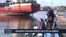 Menikmati Wahana Sepeda Air Di Teluk Ambon