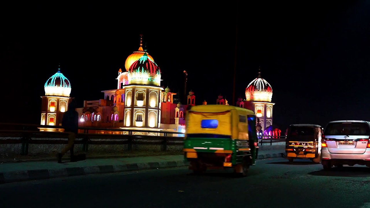 Night View of Mosque Footage No Copyright