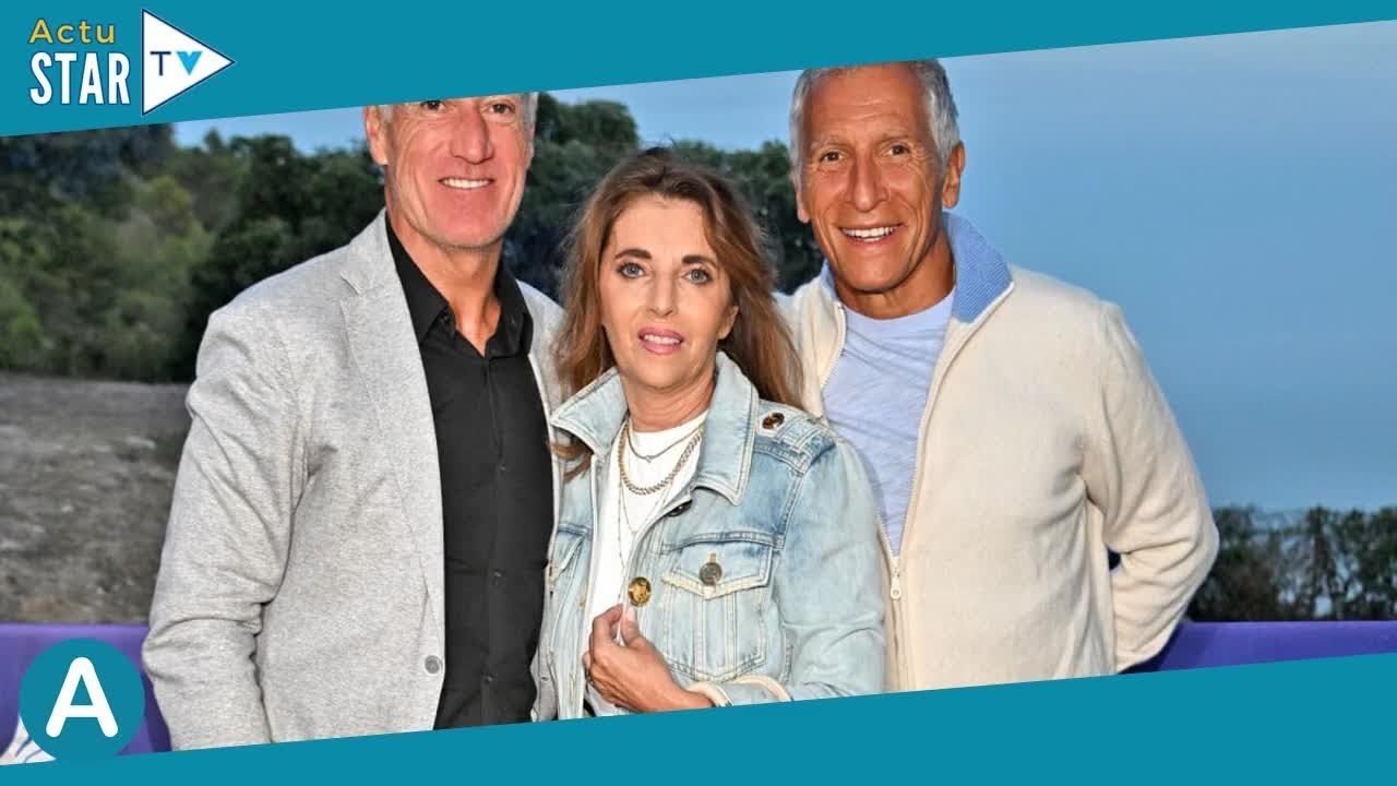 Didier Deschamps tout sourire avec sa femme Cla...