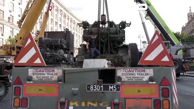 Российкая боевая техника на Крещатике... Подбитая: это выставка накануне Дня Независимости