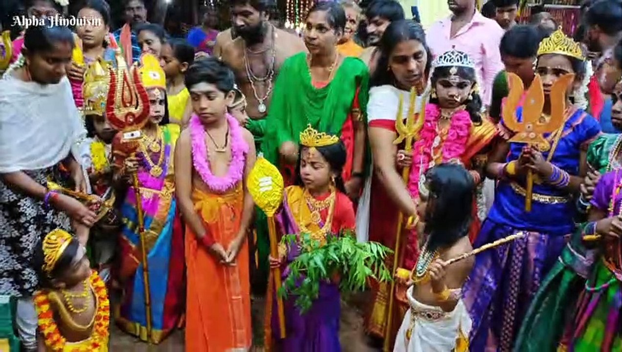 Muppandal Alamoodu isakki Amman temple festival 2023 கடவுள் வேடத்தில் குழந்தைகள்