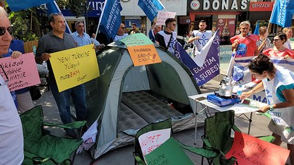 Kamu emekçilerinden çadırlı eylem