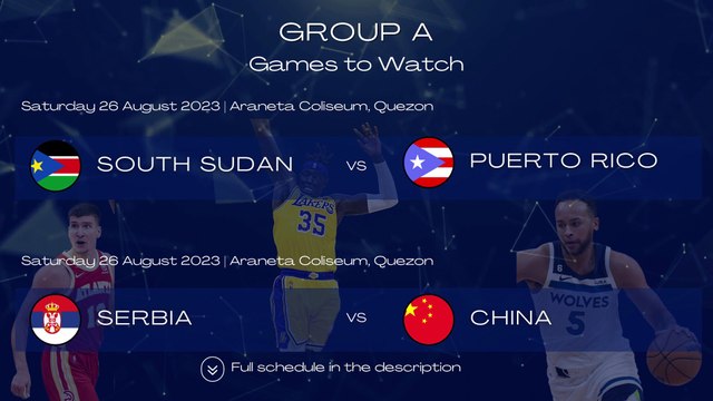 FIBA World Cup 2023 | Groups A&B | Overview (Games&Venues)