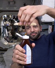 Astronauta começa o dia com mel… no Espaço. Ora veja