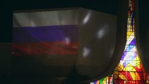 إضاءة دار الأوبرا السورية بألوان العلم الروسي