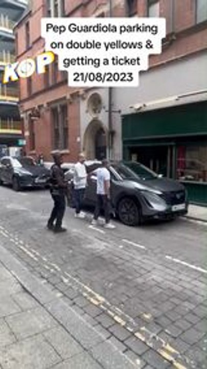 Pep Guardiola prend une petite contravention ! #Guardiola #mancity #football