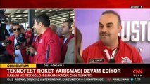 TEKNOFEST roket yarışması devam ediyor... Bakan Kacır ve Selçuk Bayraktar CNN TÜRK'e konuştu