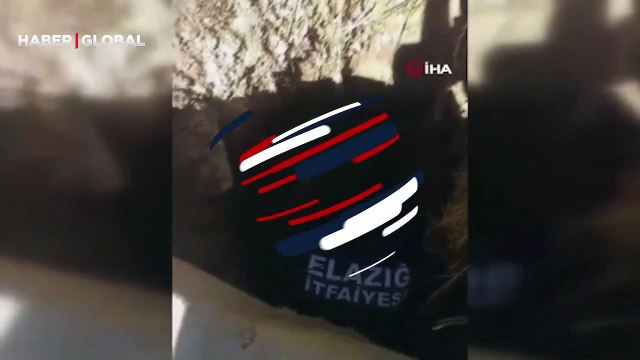 Elazığ’da kuyuya düşen yavru kediyi itfaiye ekipleri kurtardı