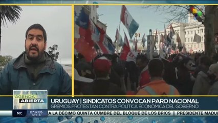Sindicatos de Uruguay llaman a paro nacional