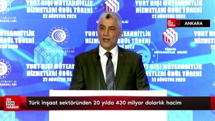 Türk inşaat sektöründen 20 yılda 430 milyar dolarlık hacim
