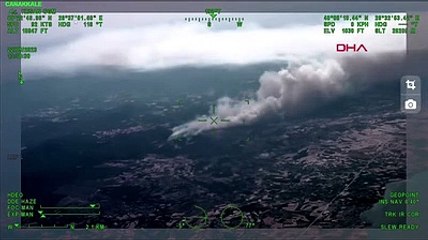 Çanakkale'deki yangına müdahale ediliyor