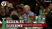 Joe Biden se queda dormido en un encuentro con las víctimas de los incendios de Hawái