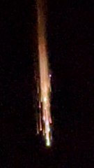Space Debris Falling Through Atmosphere