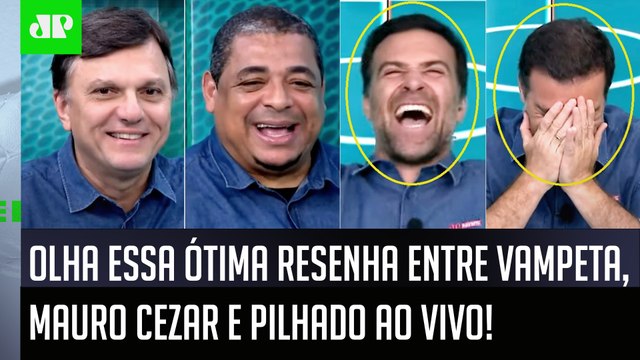 SENSACIONAL! RESENHA HILÁRIA entre Vampeta, Mauro Cezar e Pilhado ARRANCA RISADAS AO VIVO!