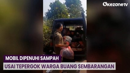 Tepergok Buang Sampah Sembarangan, Warga Penuhi Mobil Pelaku dengan Sampah