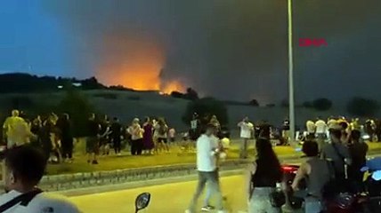 Çanakkale’de büyük orman yangını: Köyler boşaltıldı, yol trafiğe kapatıldı