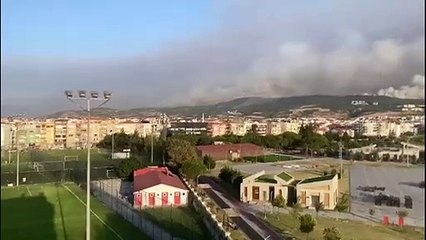 Çanakkale'deki yangın devlet hastanesi yakınlarına ulaştı! Bölgeden gelen görüntüler vahim