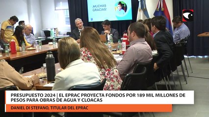 Presupuesto 2024 | El EPRAC proyecta fondos por 189 millones de pesos para obras de agua y cloacas